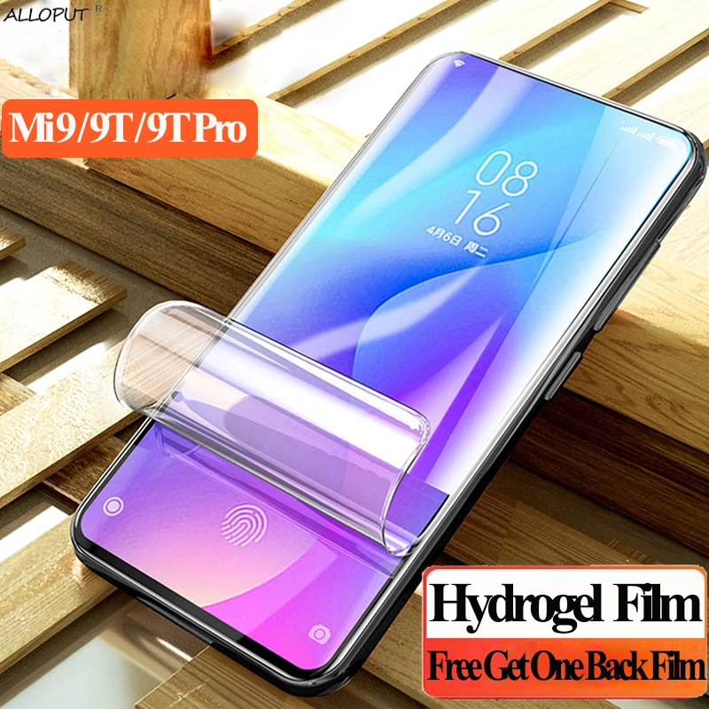 Защитное стекло для экрана mi 9 xio 9t pro полностью приклеенная мягкая Гидрогелевая