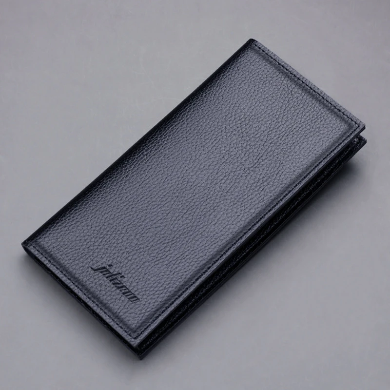 

Long wallet ultra thin men's wallet multi card soft leather litchi pattern simple men's wallet