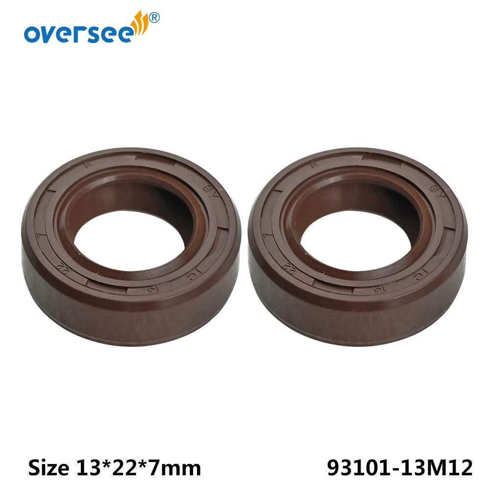 

93101-13M12 Oil Seal For Yamaha Outboard Motor 2T Parsun Hidea HDX SEAPRO 3HP 4HP 5HP Size 13*22*7mm