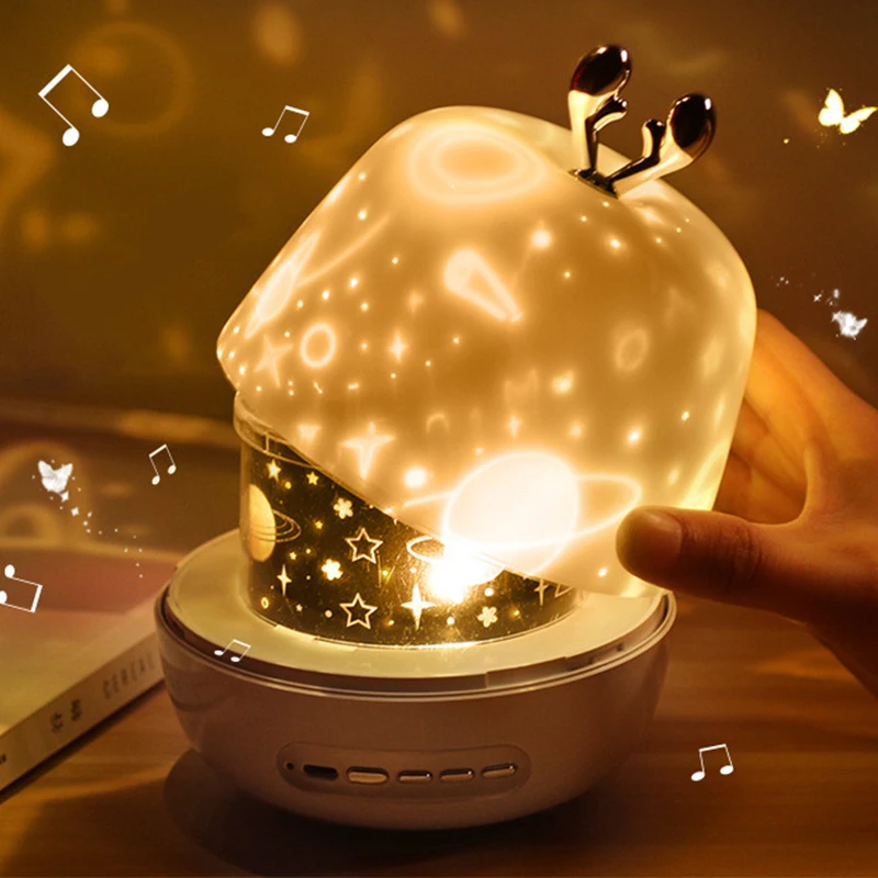 

Music Starry Sky Projector Night Light Rotating Chargeable LED Night Lamps Star Universe Lights Colorful Kids Girls Bedroom Gift
