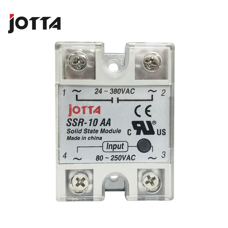 SSR-10AA 25AA 40AA AC управление AC SSR белый корпус Однофазное твердотельное реле