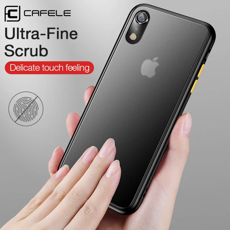 CAFELE 2019 newest color clashing case for iphone Xr silicon+PC translucent |