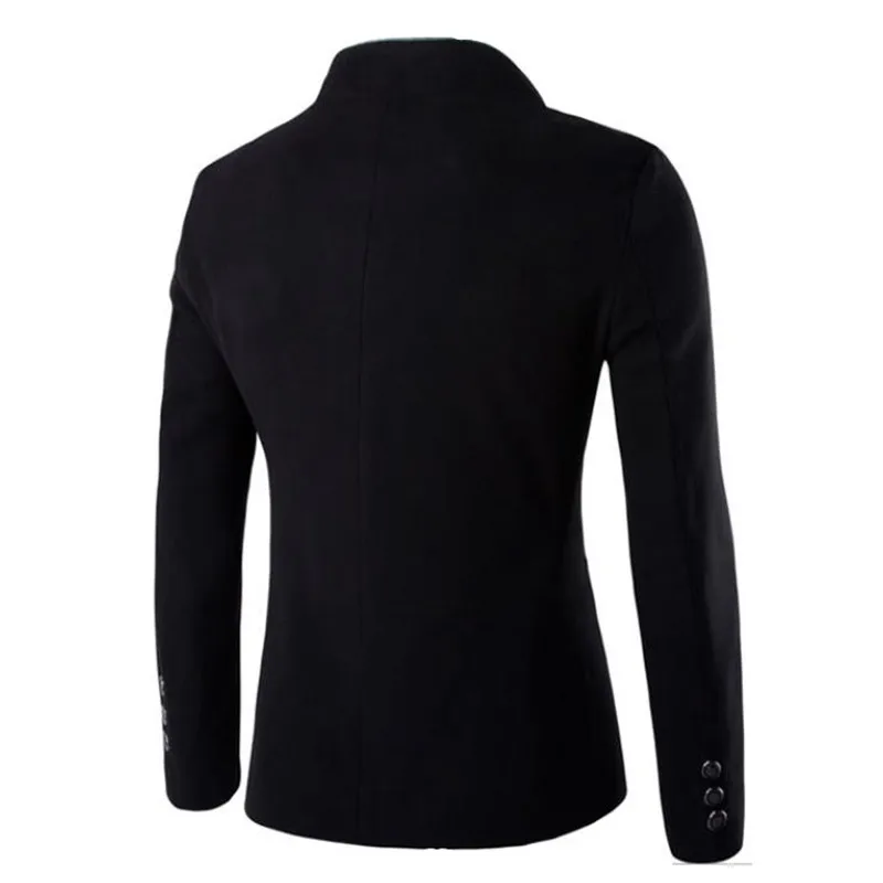 Куртка мужская демисезонная повседневная однотонная приталенная с воротником