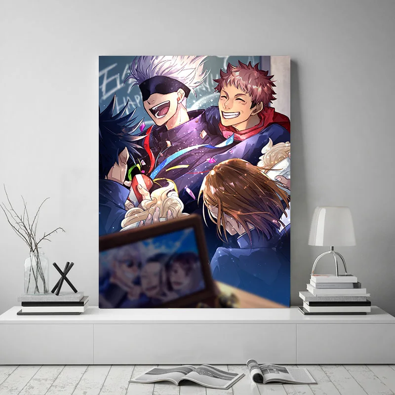 Waliicorners Anime Wall Art Modular Canvas Poster Jujutsu Kaisen Yuji Itadori Anime Home Decor 17 H2510944521354588adb8b6481d23e087n