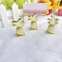 10pcs golden wedding favors gold pineapple place card holders party table accessories