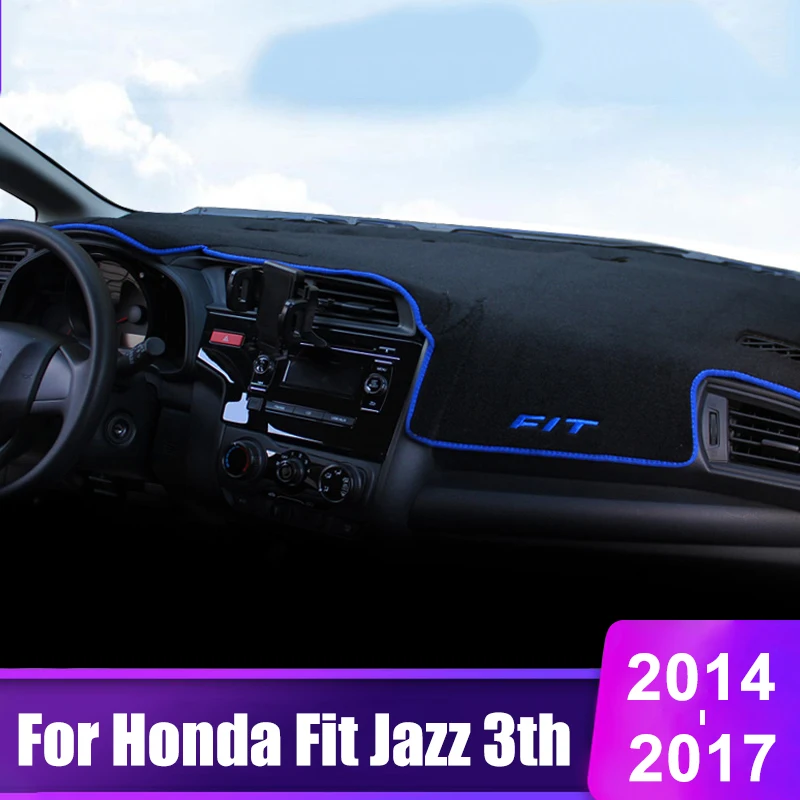 

For Honda Fit Jazz 3th 2014 2015 2016 2017 2018 Car Dashboard Cover Mats Avoid Light Pads Instrument Platform Desk Carpets