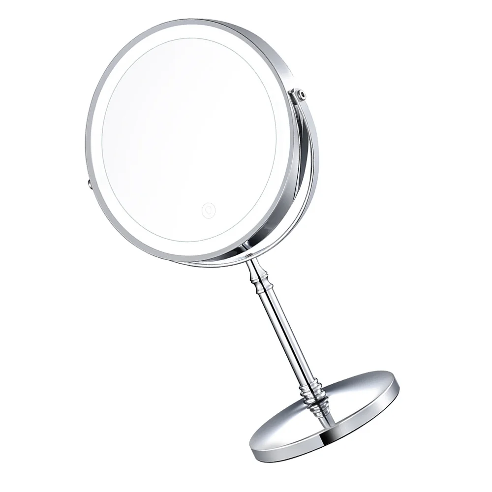 

10X Magnifying Makeup Mirror with LED Light Rechargeable Room Tabletop Mirror
