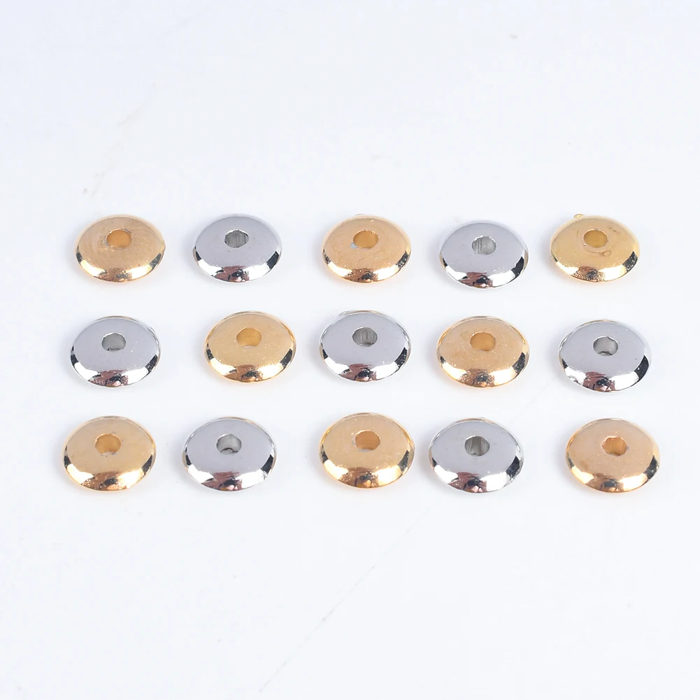

20-500Pcs/Lot Plastic Flat Loose Spacer Beads Diy Bracelet Necklace Accessories CCB Charms Beads For Jewelry Making Supplies