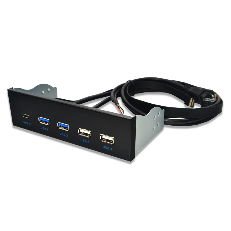 5 25 дюймов USB 3 1 GEN2 спереди Панель usb-хаб 2 Порты и разъёмы s 0 + USB2.0 TYPE-C с TYPE-E разъем