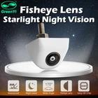 GreenYi 170 градусов 720P объектив рыбий глаз, ночное видение, Ночное видение автомобиля зеркало заднего вида Камера Автомобильная Камера Переднего Вида Камера