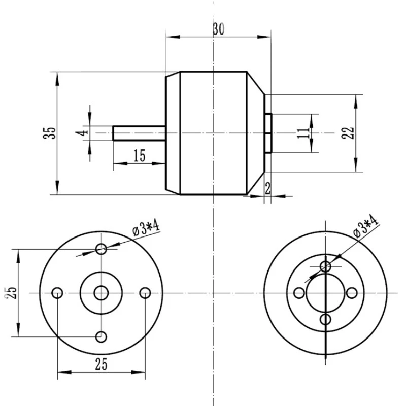 Модель самолета Мультикоптер аксессуары для квадрокоптера 3530-1100KV
