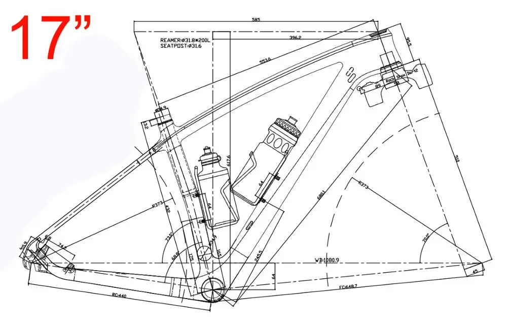 Полностью карбоновая рама для горного велосипеда 29ER BSA 29er 17 дюймов 142*12 мм