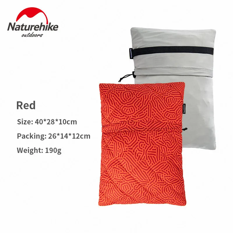Red Naturehike кемпинговая офисная подушка для путешествий на открытом воздухе Сверхлегкая портативная губка для отдыха Автомобильная подушка для шеи 3 цвета походная палатка - Цвет: Red