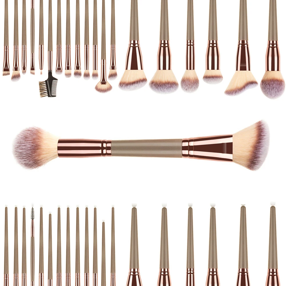 

LC 5Pcs Makeup Brush Tool Set Eyelash Eyebrow Eyeshadow Powder Can Private Label Custom Logo If meet Minimum Wholesale Cosmetic