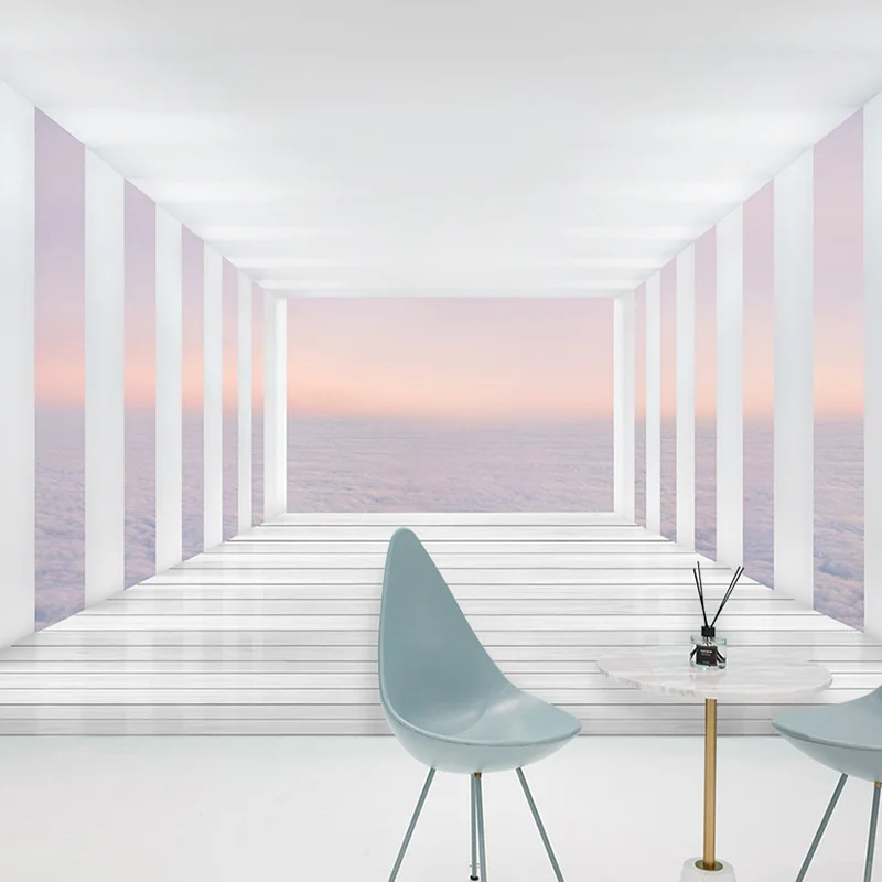 3D визуальный эффект расширение пространство обои для компании офиса фон