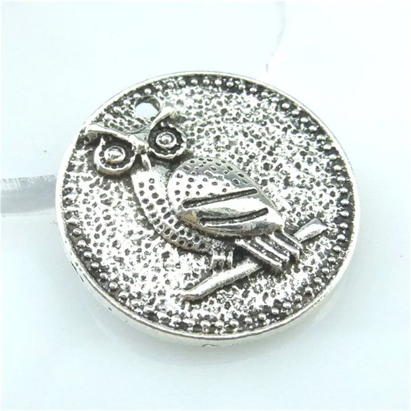 2 шт. круглые подвески в виде монеты совы сделай сам изготовление ювелирных