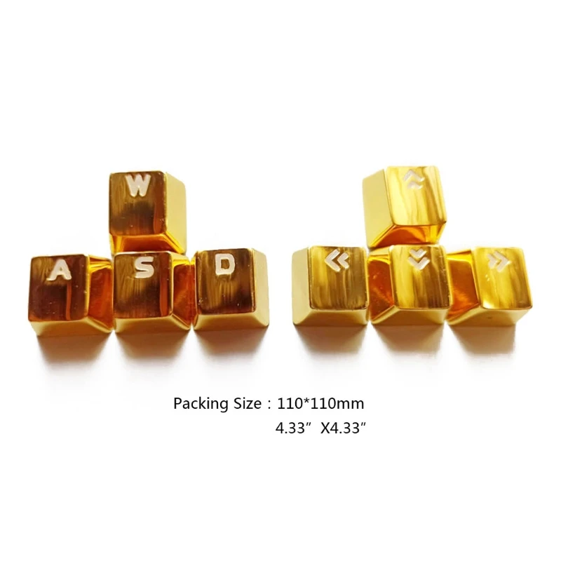 8 шт Металлические клавиши на клавиатуру WASD стрелка цинковый сплав ключ с