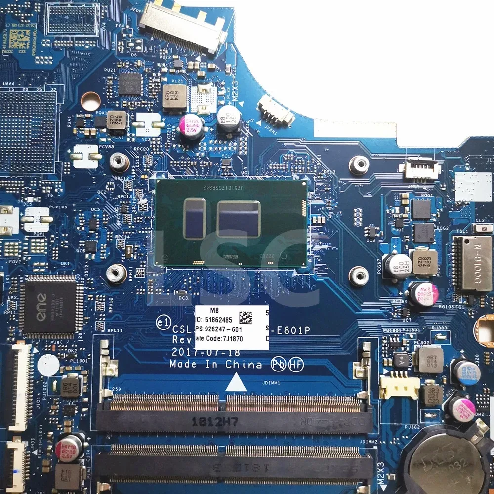 Оригинальная материнская плата для ноутбука HP 250 G6 15-BS с SR352 i5-7200u 926247-601 926247-001