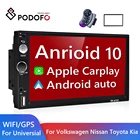 Podofo 2 din Android автомобильный мультимедийный плеер Универсальное автомобильное радио 2din GPS Авторадио для Volkswagen Nissan Hyundai Kia toyota CR-V