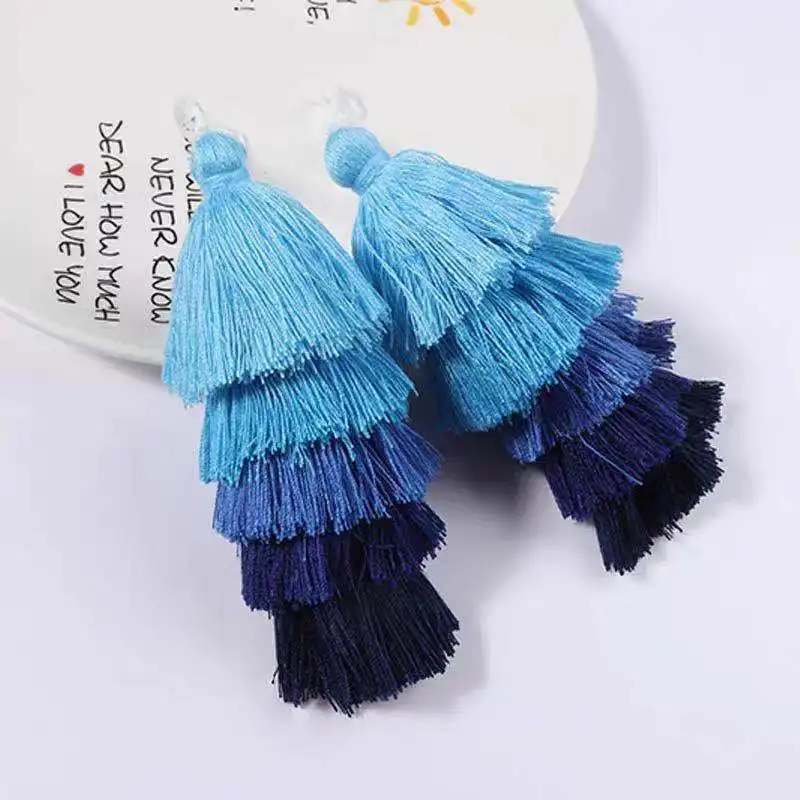 14 см 5 слоев дизайн хлопок шелк кисточка для брелока подвесная сумка украшение