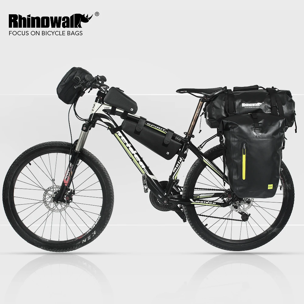 

Rhinowalk 25L Cycling Bike Bags MTB Bike Rear Rack Bag Full Waterproof Multifunction Road Bicycle Pannier Rear Seat Trunk Bag