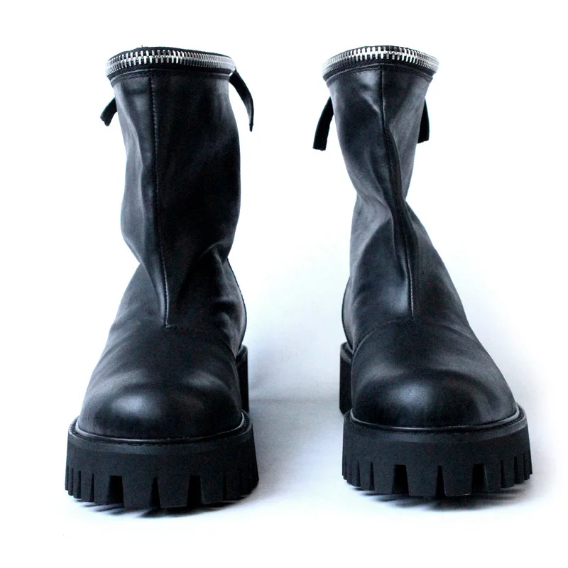 Взлетно посадочной полосы мужские ботильоны в военном стиле ботинки на толстом