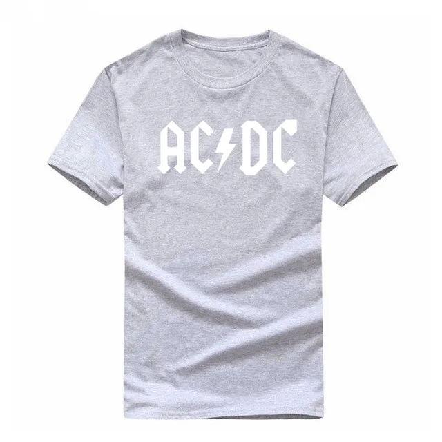P37 Gray and White Camisetas Hombre AC/DC Группа рок футболка для мужчин s acdc Графические футболки принт о-образный вырез хип-хоп короткий рукав Повседневная футболка мужская одежда - Цвет: P37 Gray and White