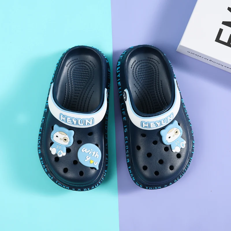 

Cute Cat Baby Children Clogs Summer Comfort Non-Slip Outdoor Beach Sandals Casual Hollow Out Breathable Light Boys Girls Shoes