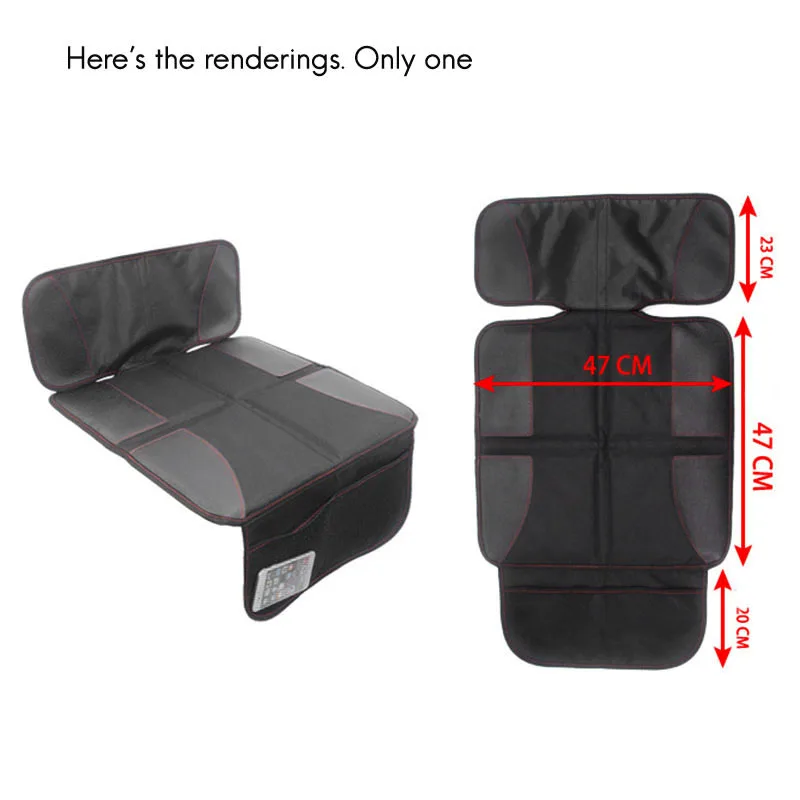 

Auto Car Seat Protector Cover with Large Pocket Ultra Mat Pad Under Baby Child Carseat Non-Slip