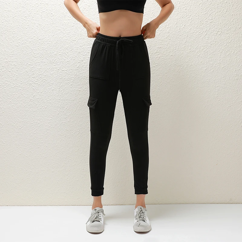 

Women High Waist Harem Pants Women Bandage Elastic Waist Stripe Casual Pants New