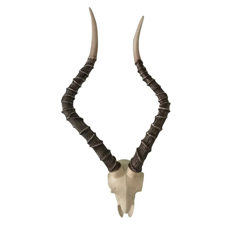 

Nordic Retro Antelope Skull Artware Hanging Sculpture Home Decoration Accessories Modern Art Resin Statue Room Decor Ornament