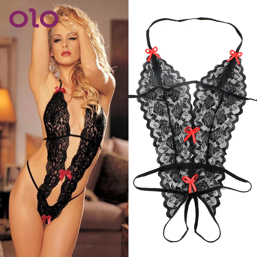 Эротическое белье OLO с тремя точками стринги сексуальное нижнее кружевное
