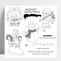 zhuoang christmas girl clear stamp for scrapbooking rubber stamp seal paper craft clear stamps card making
