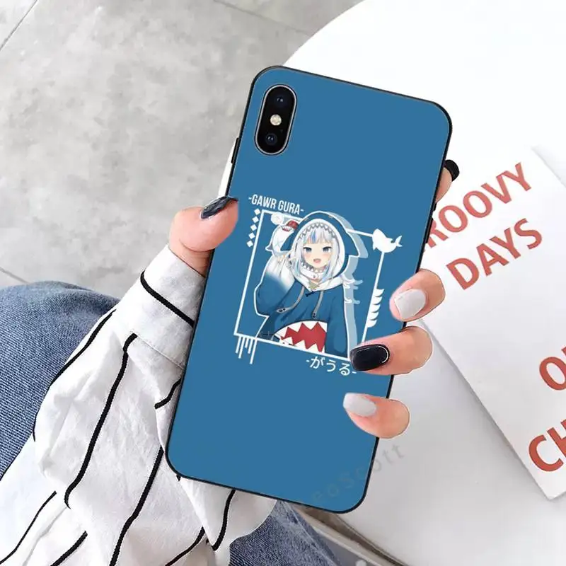 

Gawr Gura Hololive Girl Phone Case for iPhone 11 12 mini pro XS MAX 8 7 6 6S Plus X 5S SE 2020 XR
