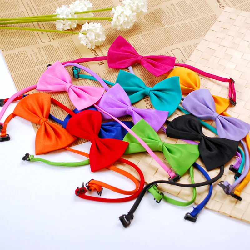 Pet Bow Tie Adjustable Necklace  Strap Tuxedo Bow Tie For Lovely Pet Cat Collar Dogs Multicolor Grooming Accessories Supplies