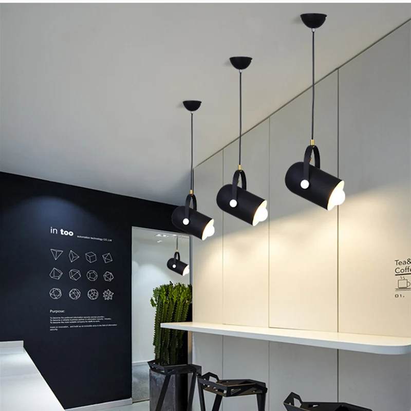 

LED Pendant Light Nordic Creative Style Lamp Restaurant Bar Clothing Store Background Track Hanging Light Bedroom Decor Bar Club