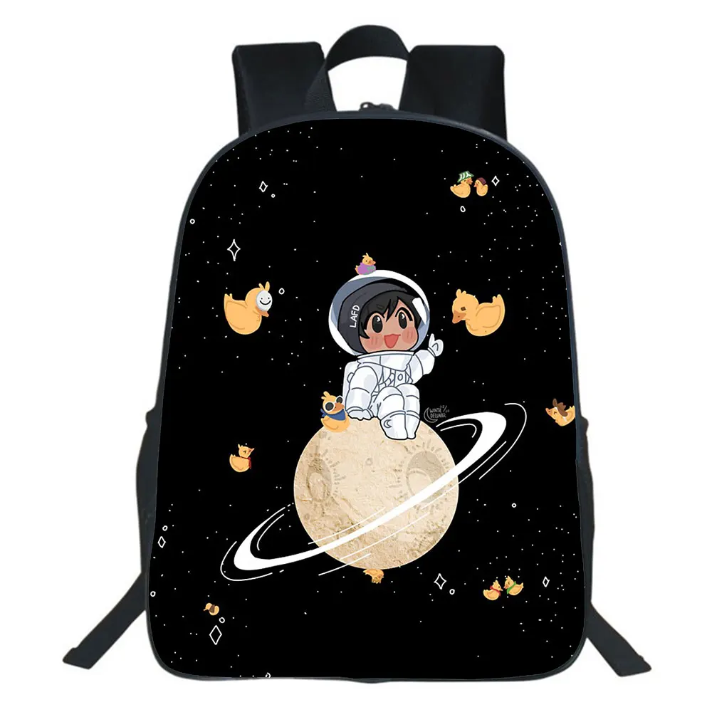 Рюкзак Quackity для мужчин и женщин, сумка для ноутбука, школьный портфель для мальчиков и девочек, мультяшный дорожный ранец для косплея