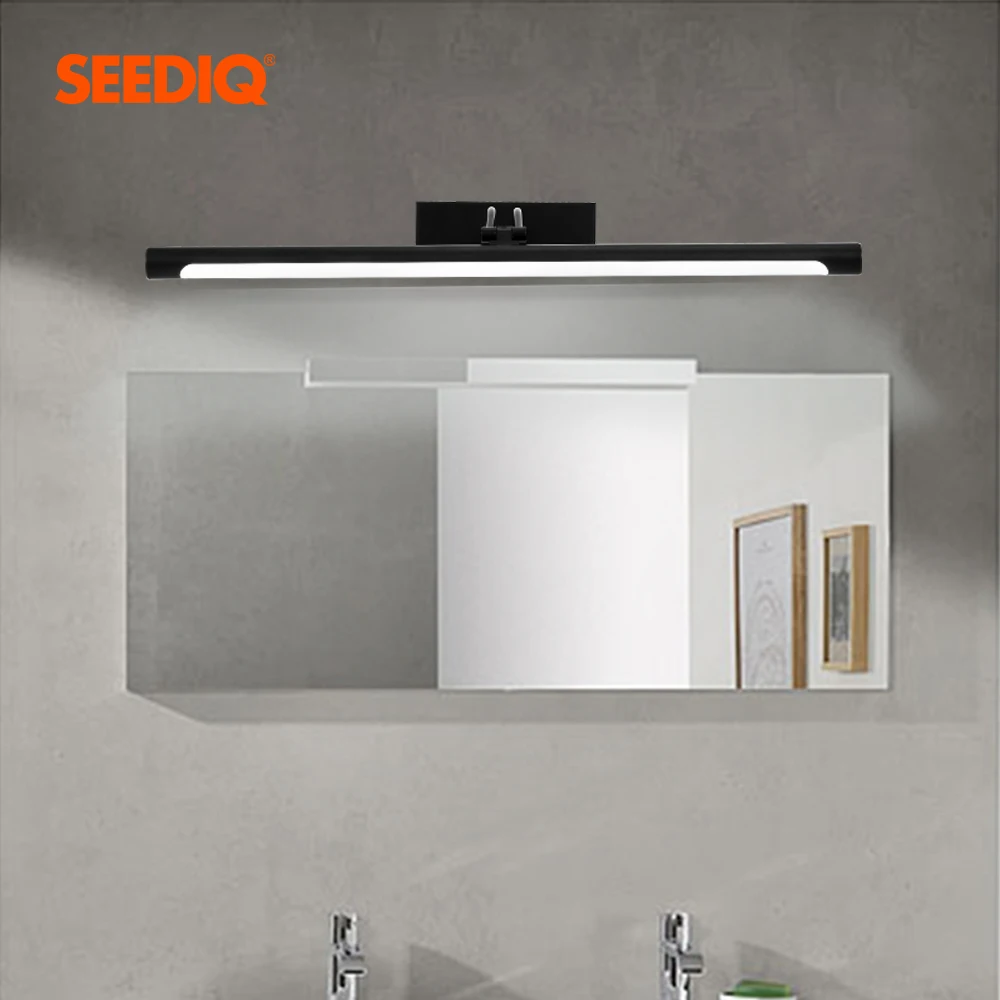 Светодиодный настенный светильник для ванной комнаты черный серебристый 8 Вт 40