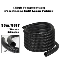 14 38 protective tube tubing black color sleeve tube split wire cable wire conduit hose plastic bellows diy connector repair