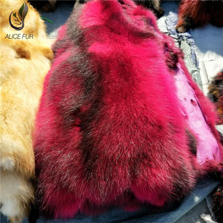 Окрашенная кожа из меха енота высококачественный китайский мех енота|fur pelt|fur