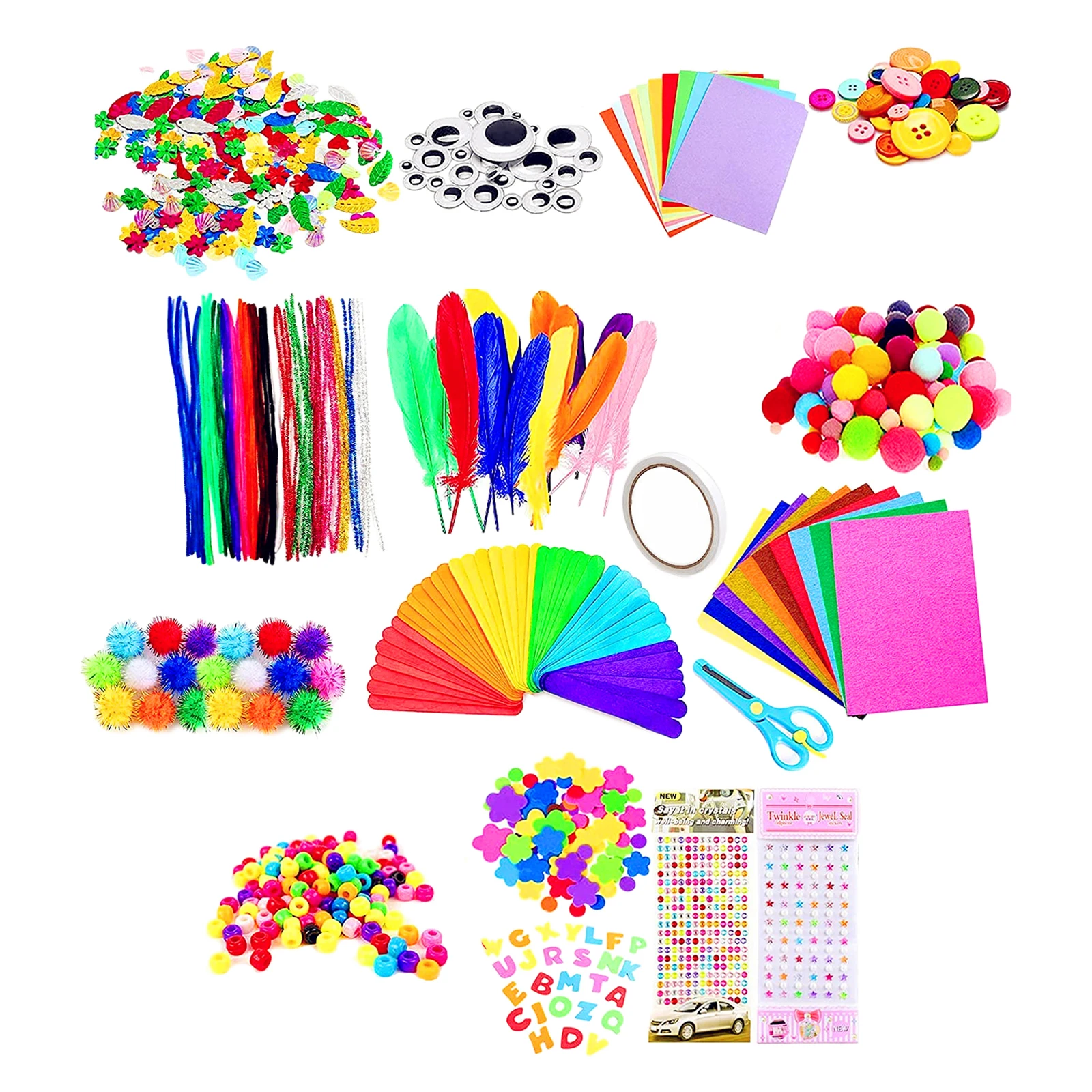 

Красочные Плюшевые палочки, игрушки для творчества, детские товары для творчества, наборы помпонов, глаза, бумажный материал, Детская творч...