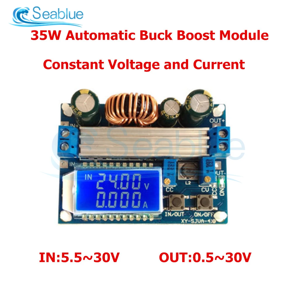 35 Вт DC 5 5-30V до 0 Цифровой ЖК-дисплей Дисплей автоматическое шаг вверх вниз Buck