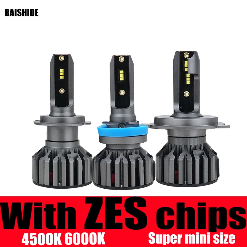 Светодиодные Автомобильные фары BAISHIDE 9005 H4 H7 h1 led mini H3 H8 H9 H11 HB3 9006 HB4 9012 ZES