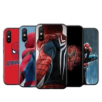 for xiaomi redmi k40 gaming k30i k30t k30s k30 ultra k20 10x pro 5g black phone case spider man super hero silicone cover