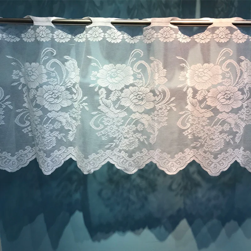 1 шт. основовязаная жаккардовая дверная занавеска кружевная Короткая из