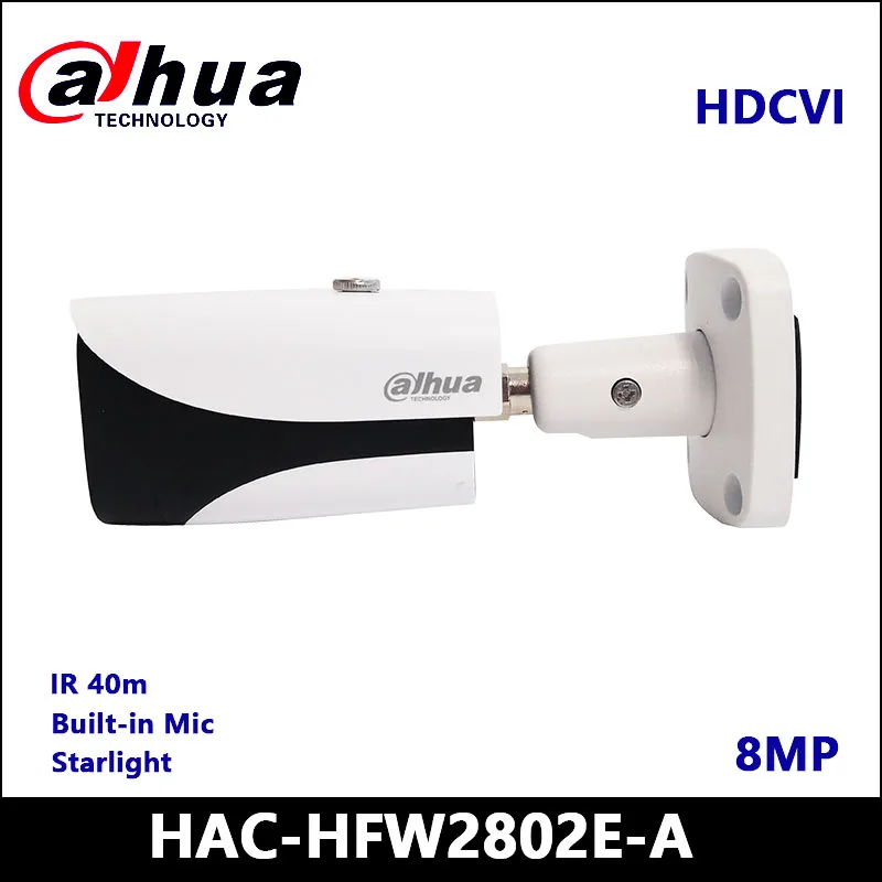 

HAC-HFW2802E-A 8MP Dahua HDCVI 4K Camera Starlight 120dB True WDR 3DNR IR 40m Bullet Camera built-in Mic