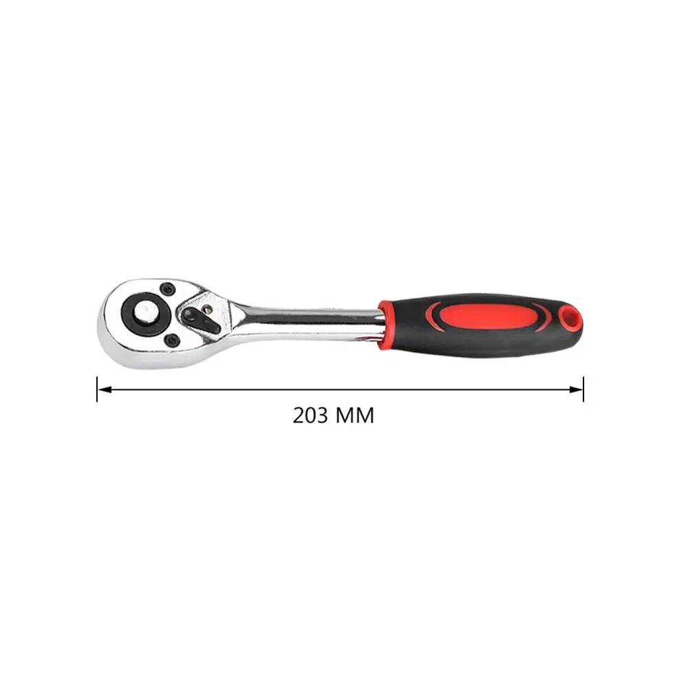 3-8inch--203mm 1/" 3/8" 1/" дюймовый Трещоточный ключ 24 зубца Телескопический Трещоточный ключ для ключей пластина для инструмента трещотка ручка гаечный ключ - Цвет: 3-8inch--203mm