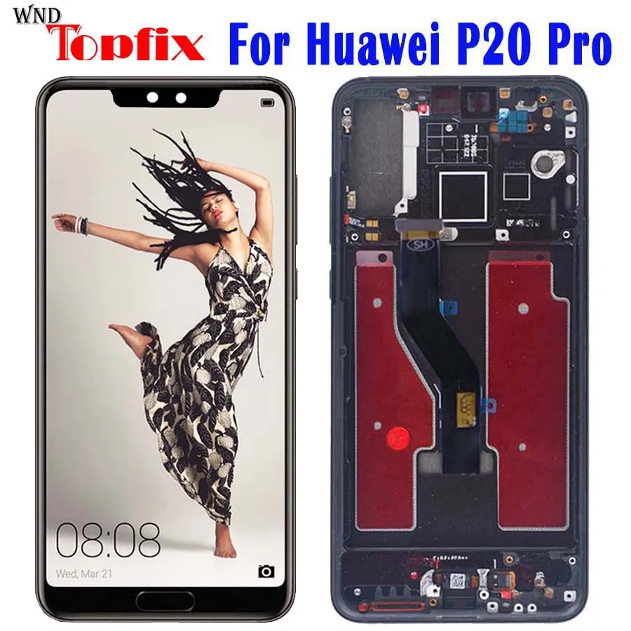 

TFT для Huawei P20 Pro, ЖК-дисплей, сенсорный экран, дигитайзер в сборе, Замена для Huawei P20 PRO, ЖК-дисплей, телефон