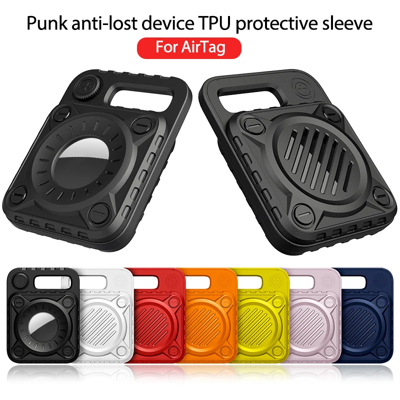 

Armor Shockproof Protective Case For Apple Airtags Anti-lost Hangable Keychain Protective case For Apple Locator Tracker Cover