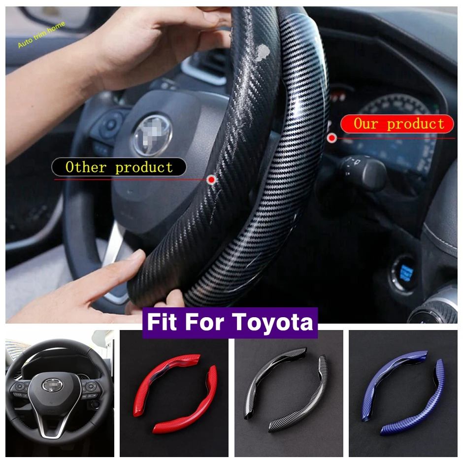 

Steering Wheel Handle Cover Trim Fit For Toyota Highlander RAV4 Corolla C-HR Venza Harrier Avalon Camry 2016 - 2023 Accessories